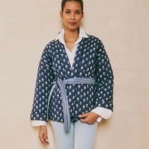 Ophelia and Indigo Quilted Reversible Jacket - Small